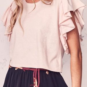 LoveShackFancy Flutter Sleeve Tee
